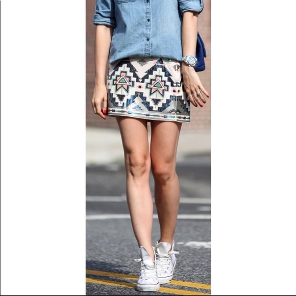 NWT Express sequin elastic skirt NWT - Picture 3 of 10